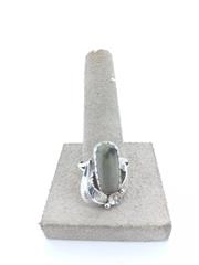 Bisbee Turquoise Unisex Silver & Stone Ring 925 Silver 5.82g